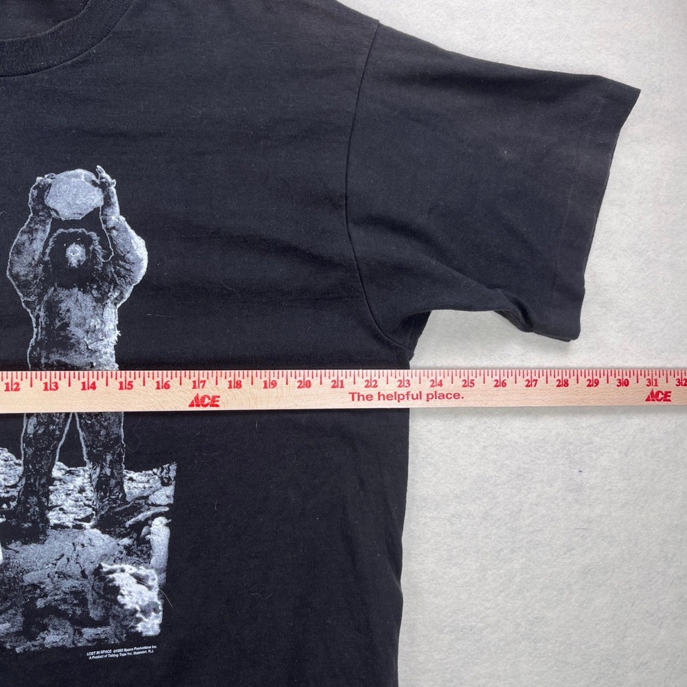 Vintage 90s Lost In Space T Shirt Mens XL Black Cyclops Graphic Sci-Fi USA Made - Picture 6 of 8